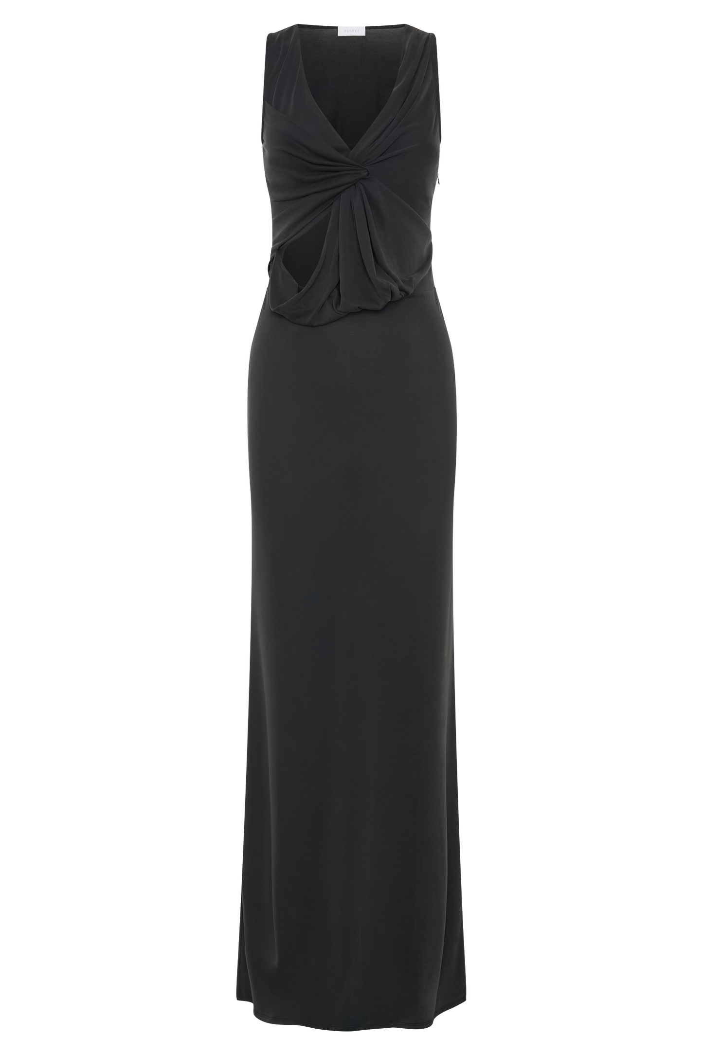 Robe Maxi en Jersey Pêche Kassidy - Noir