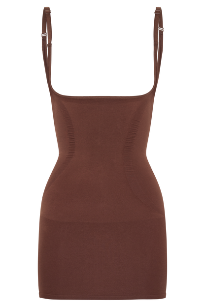 Jocelyn Mini-robe gainante sans dos - Espresso