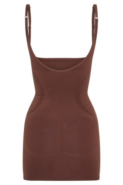 Jocelyn Mini-robe gainante sans dos - Espresso