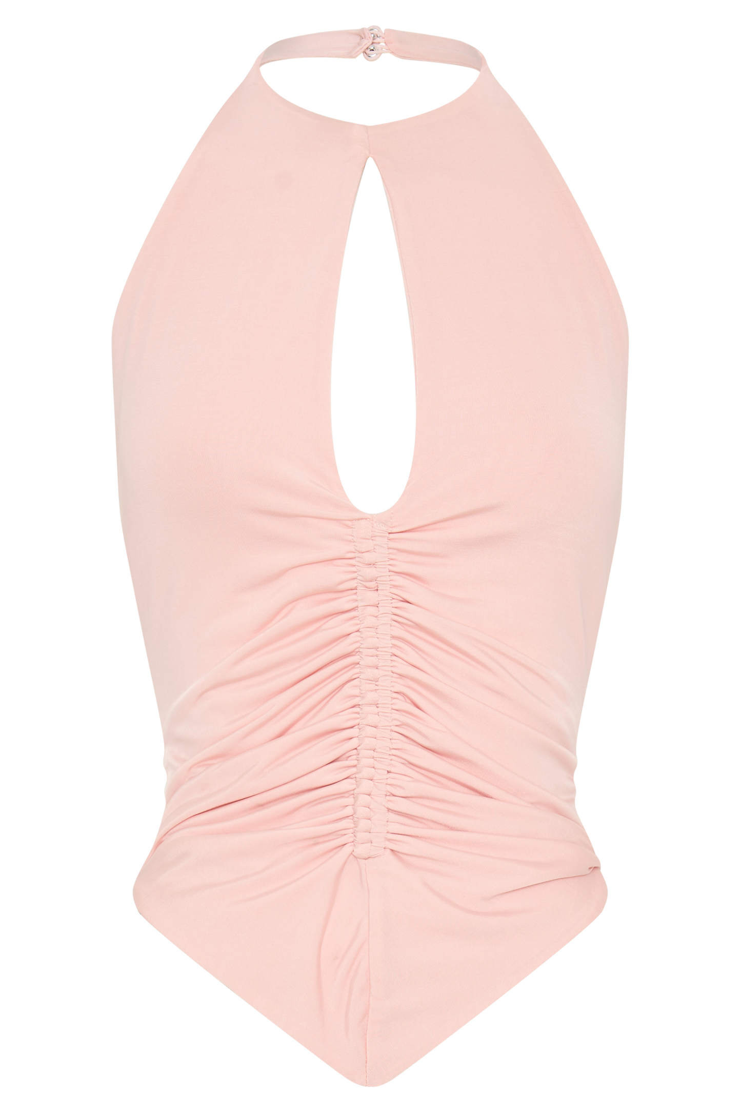 Halter Top à volants Linda Slinky - Rose Pâle