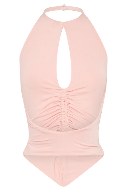 Halter Top à volants Linda Slinky - Rose Pâle