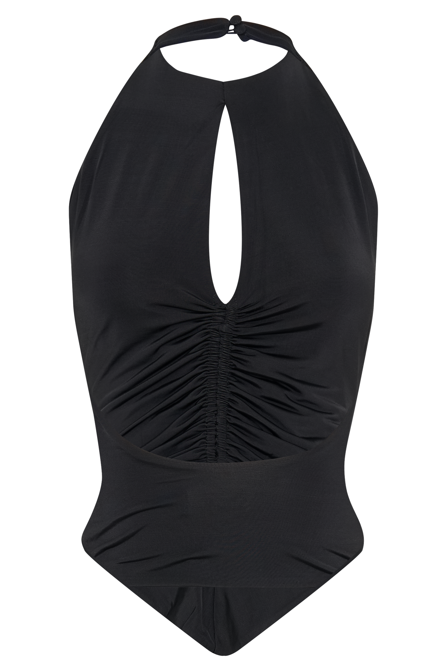Halter-top à volants Linda Slinky - Noir