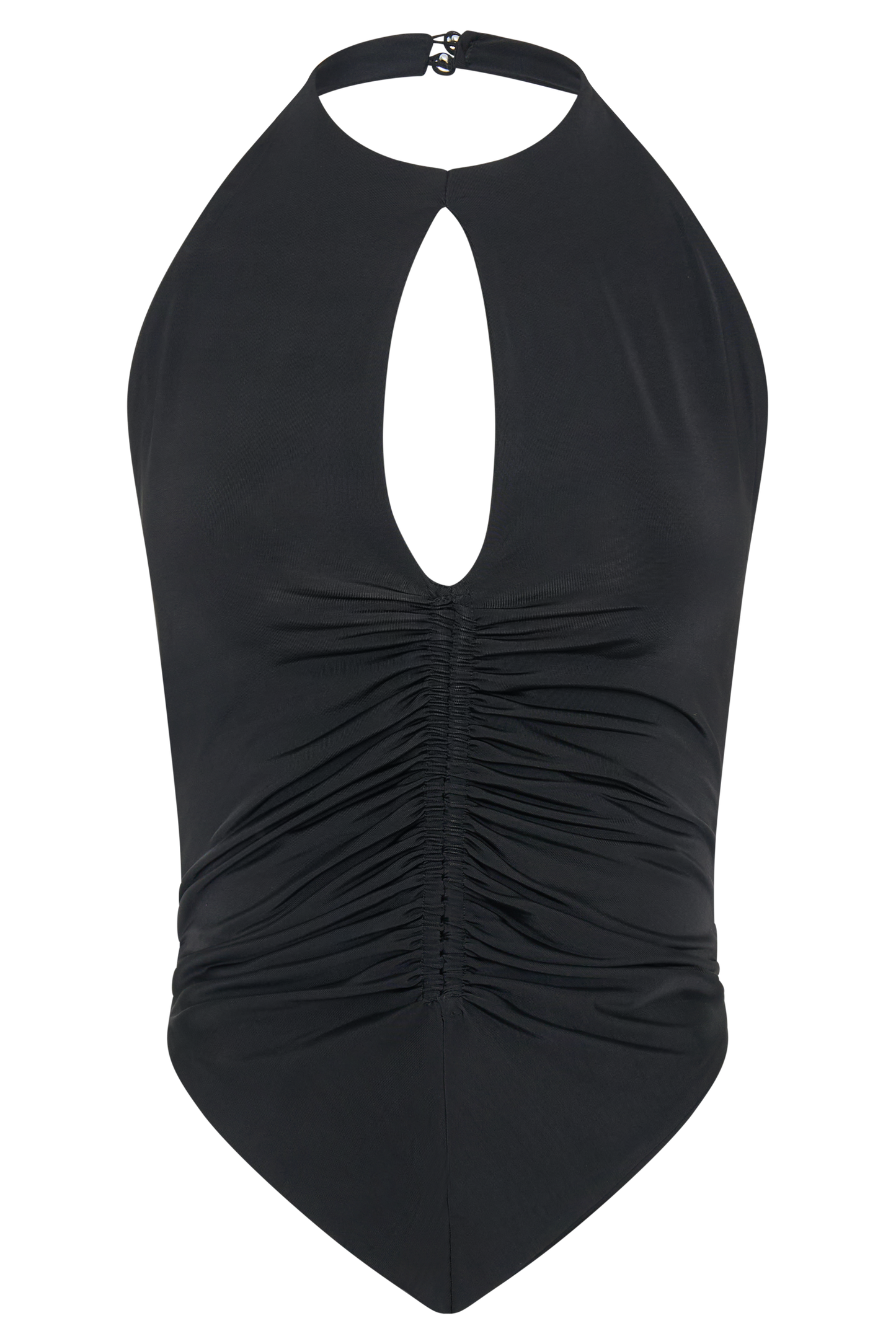 Halter-top à volants Linda Slinky - Noir