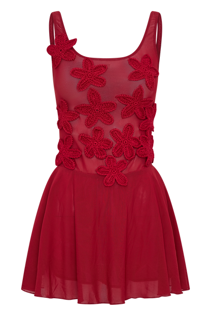 Mini-robe en maille Melanie à motifs floraux - Ruby