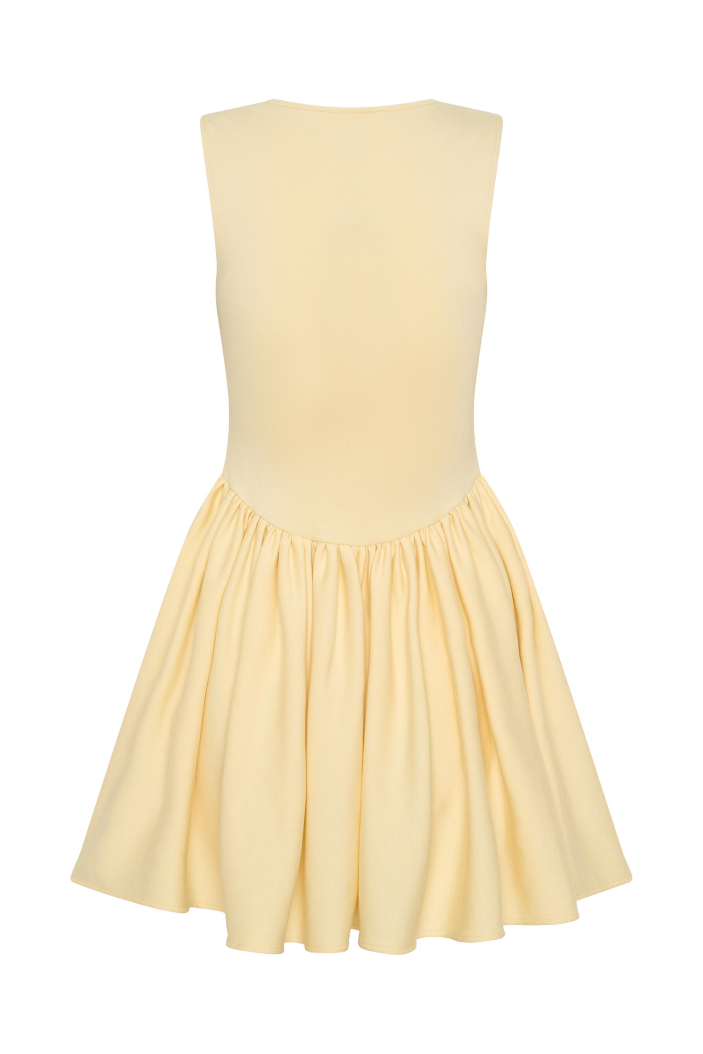 Mini-robe en jersey scuba Sharon - Citron pastel