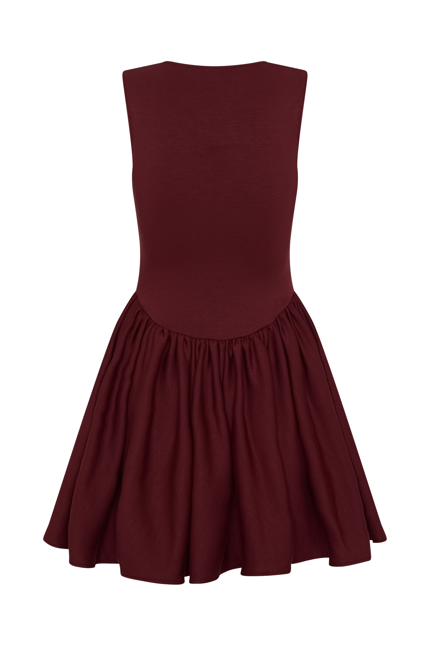 Mini-robe en jersey scuba Sharon - Vin rouge