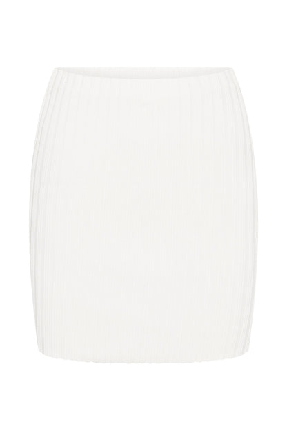 Jupe mini en jersey à taille basse Shiloh - Blanc cassé