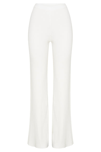 Pantalon en Tricot Jovie - Blanc cassé