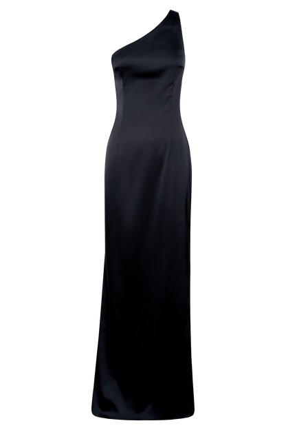 Harper Robe à une épaule - Noir