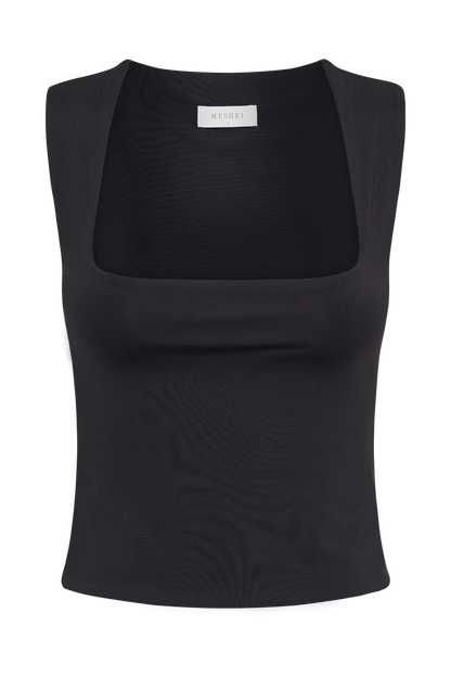 Top long en nylon recyclé Linley - Noir