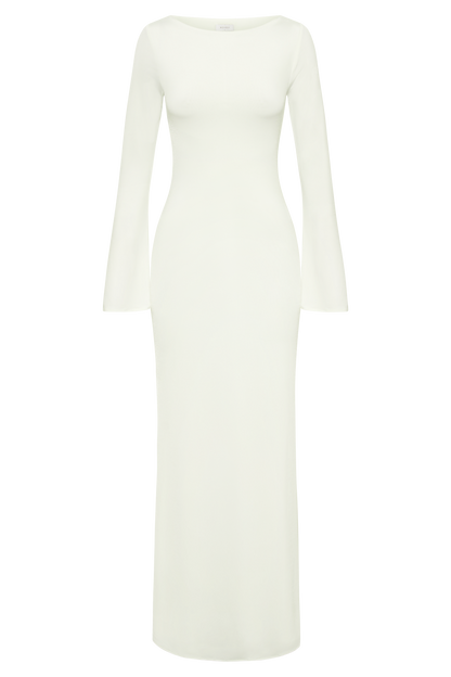 Robe Maxi Évasée Tarna - Ivoire