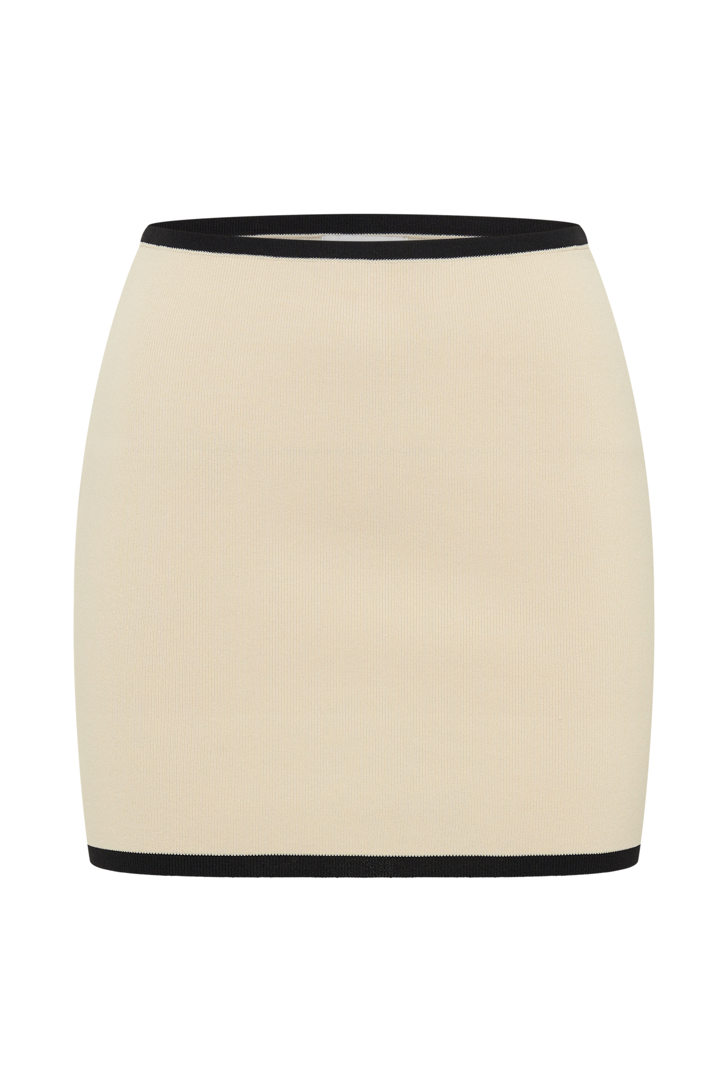 Mini-jupe en tricot Klara - Noir/Crème
