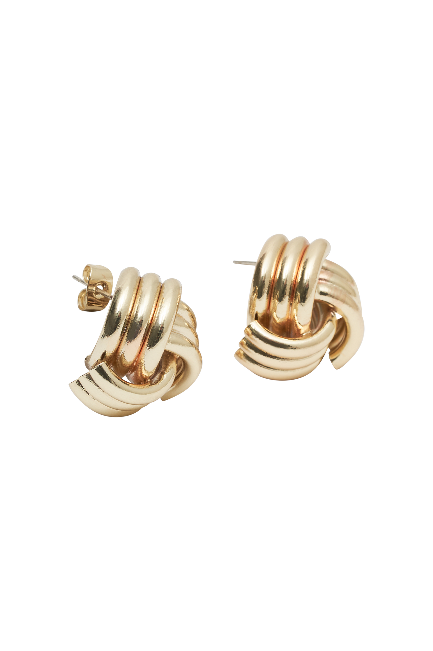 Boucles d'oreilles Rowan nouées - Or