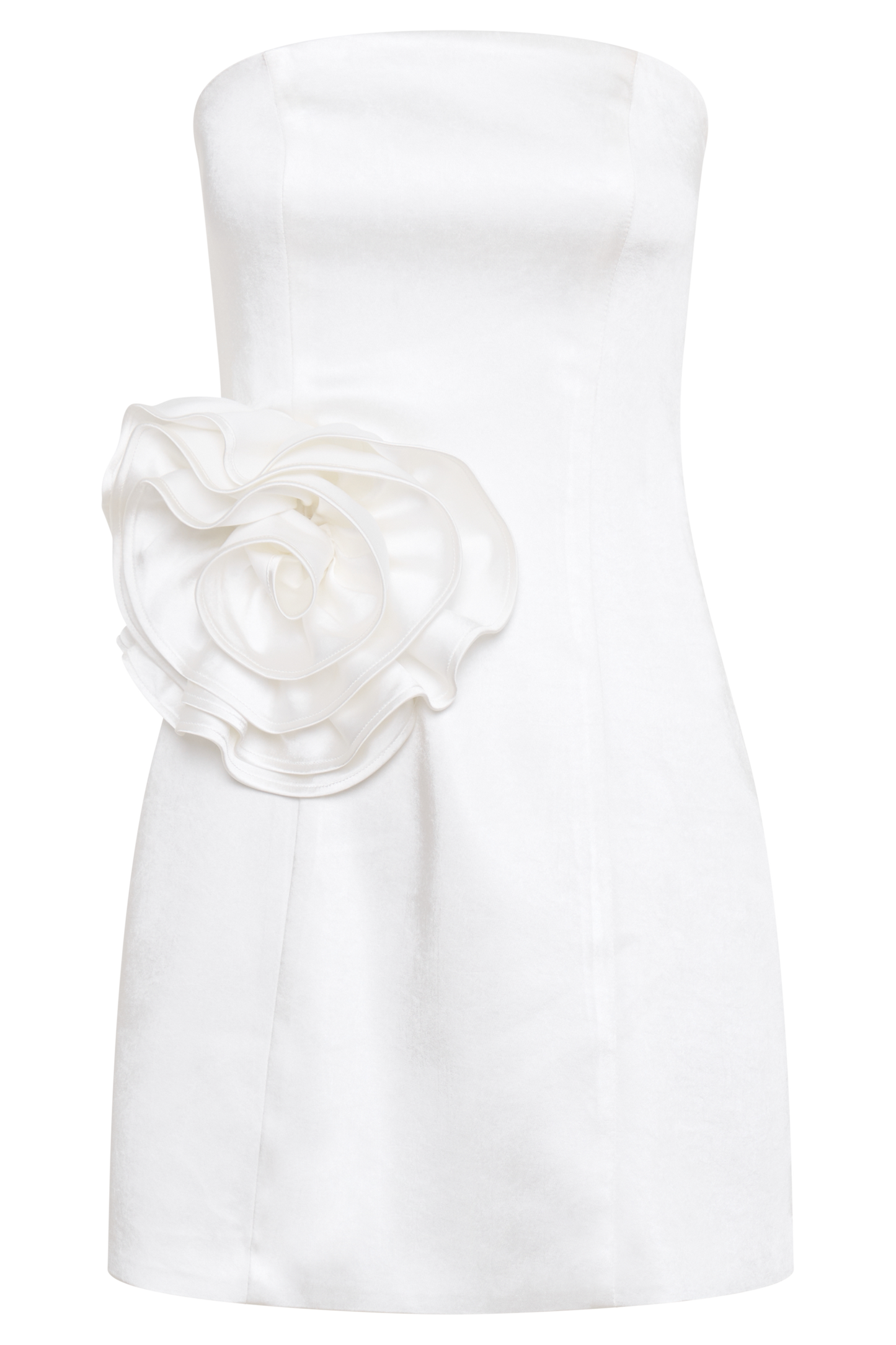 Mini-robe rose sans bretelles Bernadette - Blanc