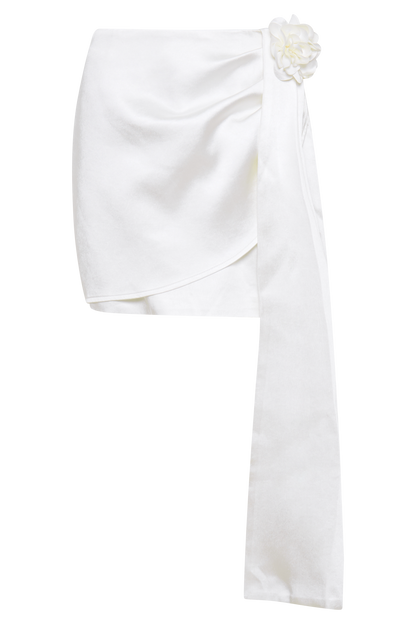 Jupe mini Margot Rose - Blanche