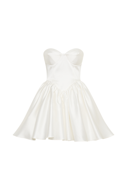 Hollie Robe Mini Corset Structurelle - Blanche
