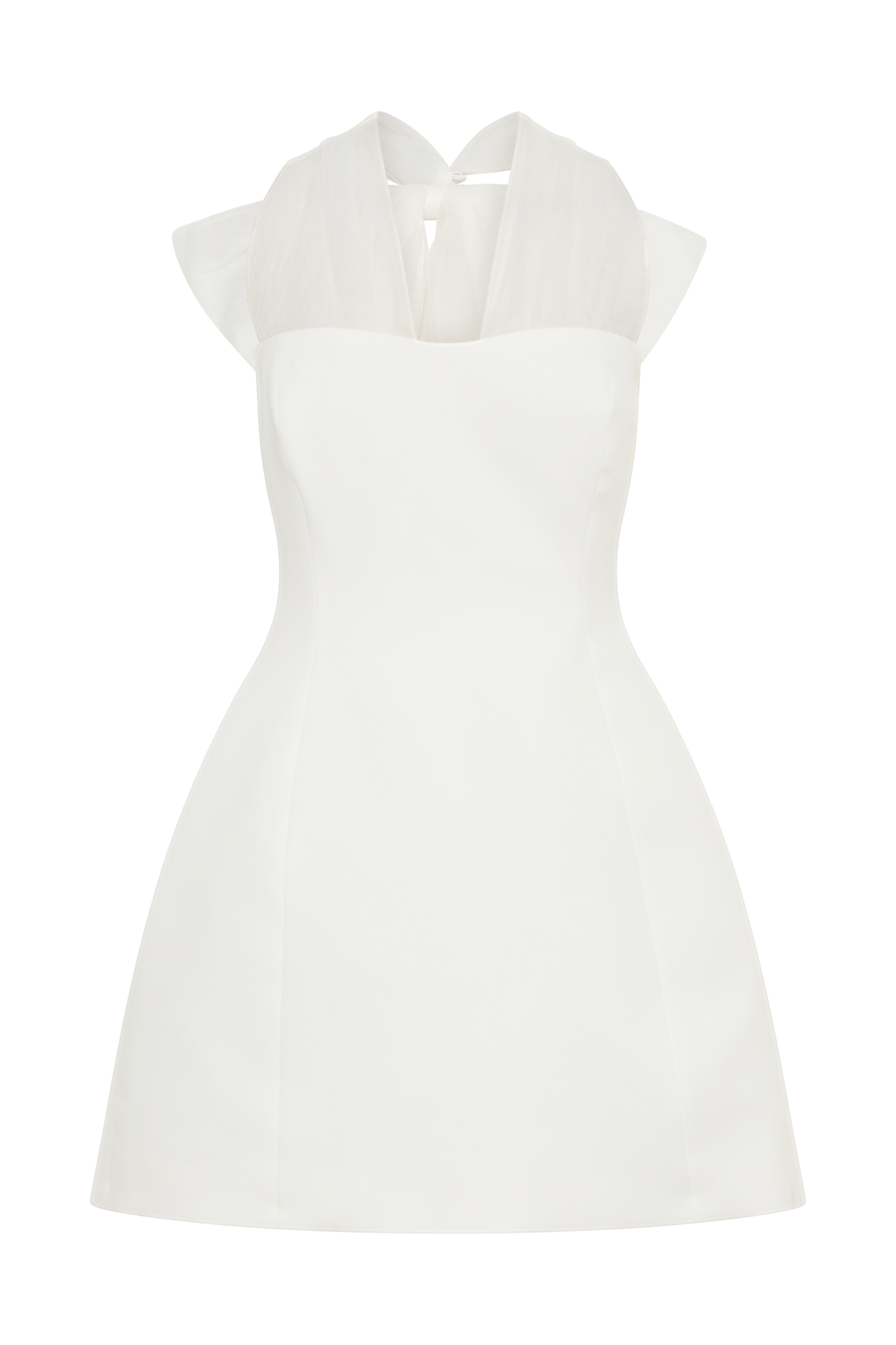Mini-robe Maryam en tulle avec nœud - Blanc
