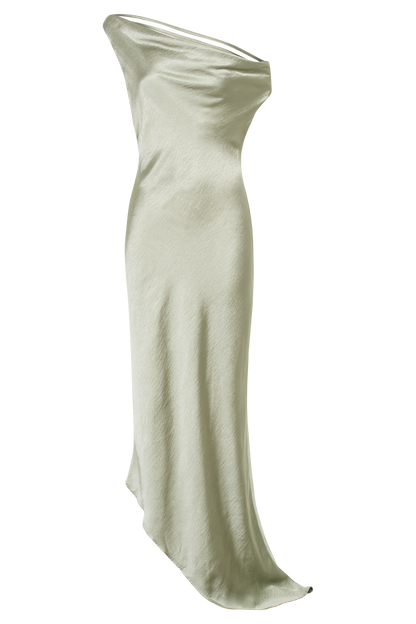 Robe Maxi Yvette à Bretelles avec Emmanchure Asymétrique - SAGE