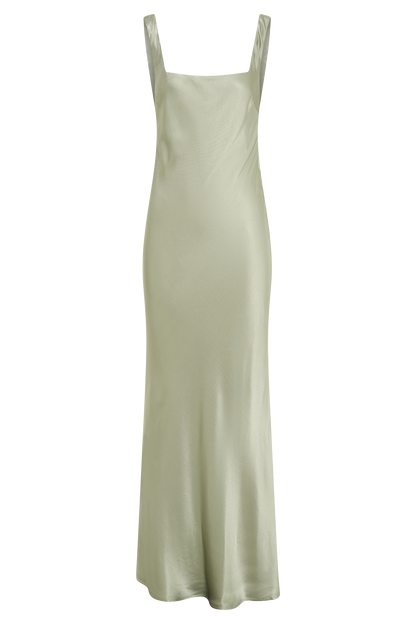 Ensley Robe Maxi en Satin - SAGE