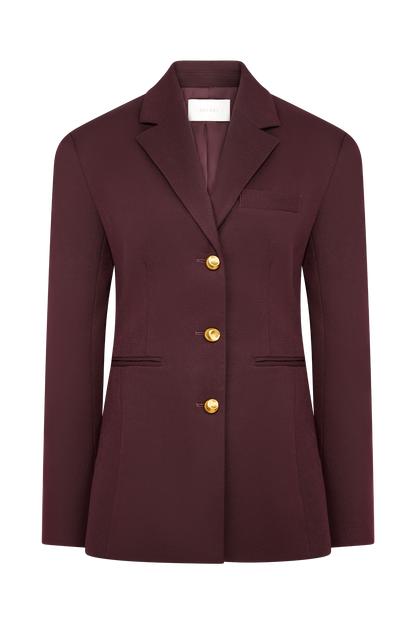 Blazer à taille ajustée Bellamy - Brun-rouge
