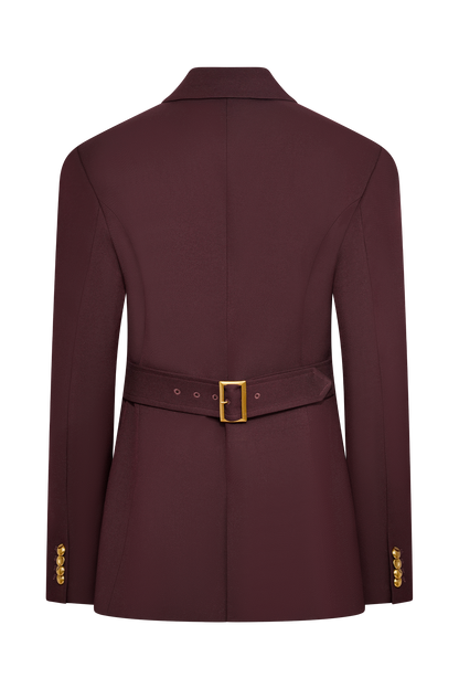 Blazer à taille ajustée Bellamy - Brun-rouge