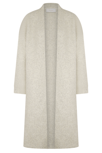 Cardigan Maxi Tricot Benson - Gris Crème