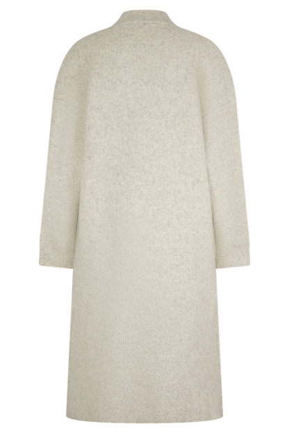 Cardigan Maxi Tricot Benson - Gris Crème