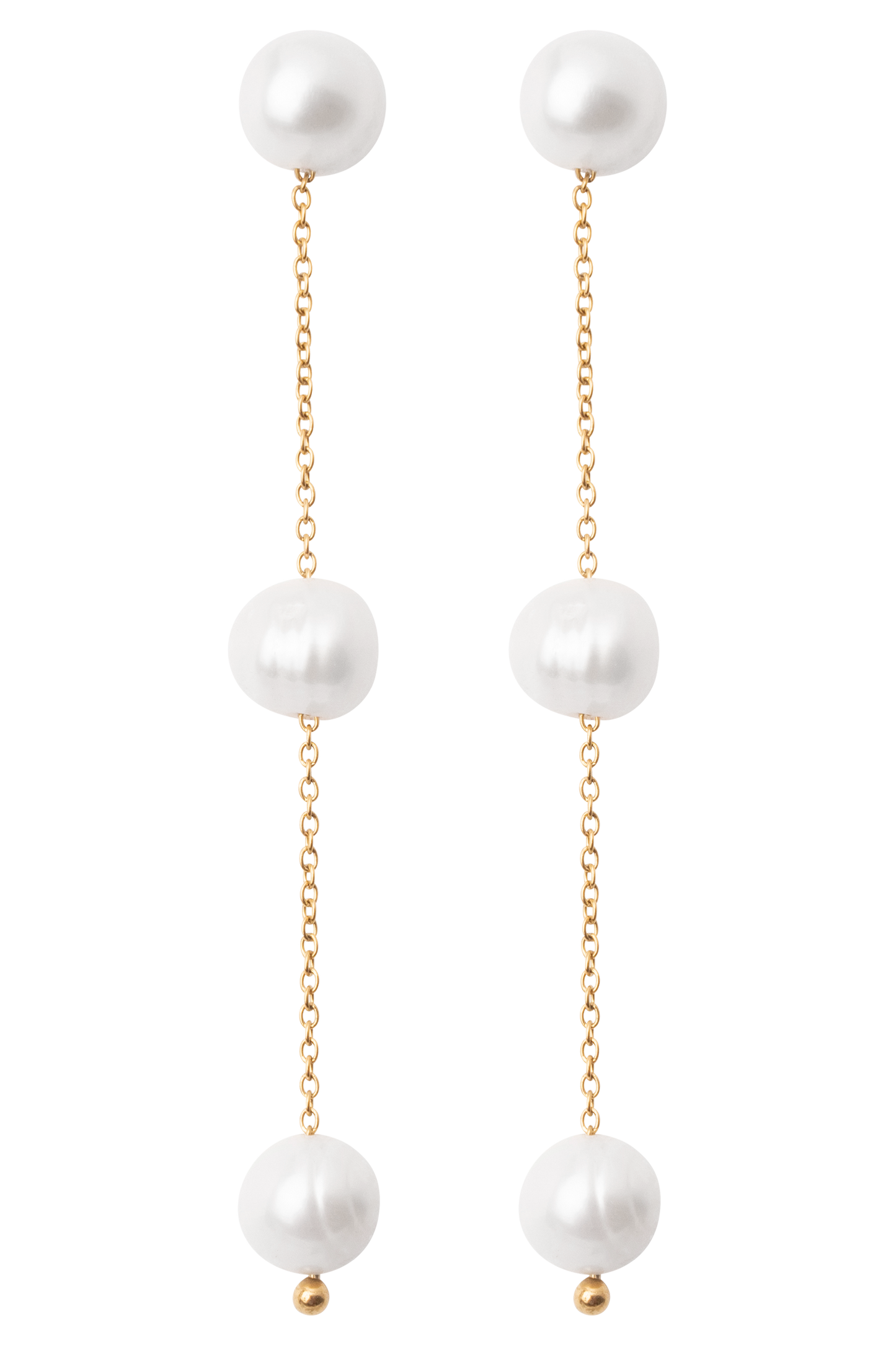 Boucles d'oreilles pendantes en perles d'eau douce Bodhi - Perle