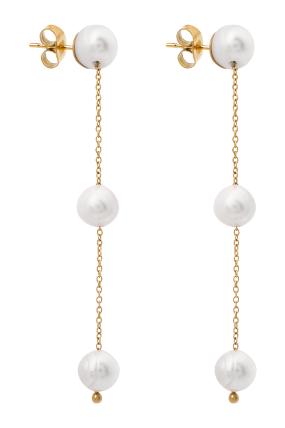 Boucles d'oreilles pendantes en perles d'eau douce Bodhi - Perle