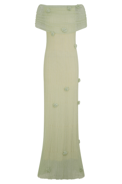 Robe Maxi Tricot Brynn Orchid - Vert Pastel