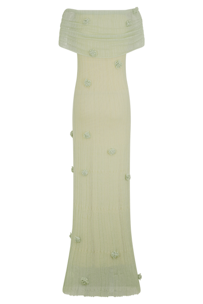Robe Maxi Tricot Brynn Orchid - Vert Pastel