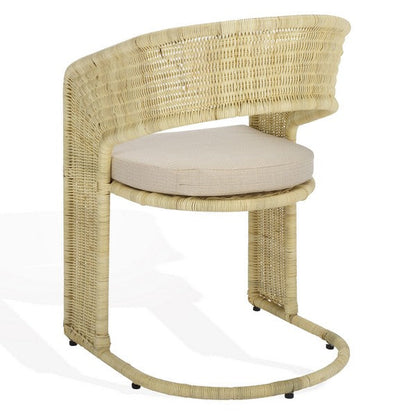 Chaise de salle à manger en rotin Krystalina, couleur naturelle