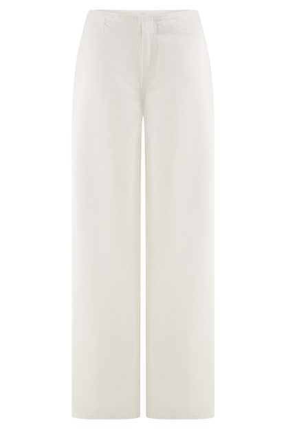 Jeans en jean taille mi-haute Caitlin - Blanc