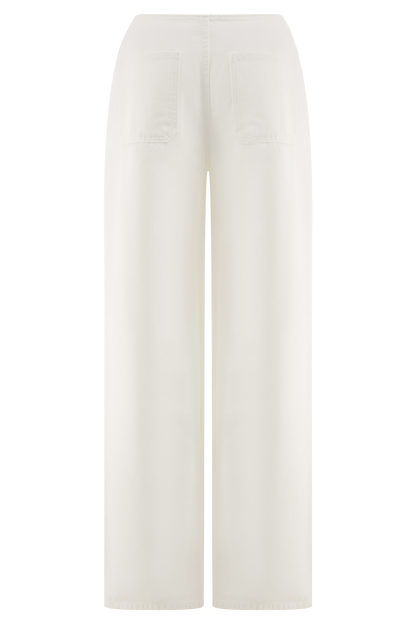Jeans en jean taille mi-haute Caitlin - Blanc