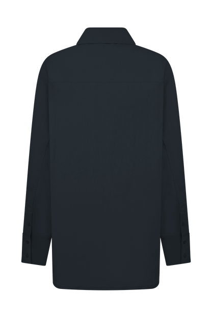 Chemise oversize en coton Campbell - Bleu marine
