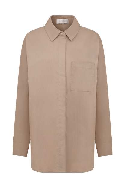 Chemise ample en coton Campbell - Sable
