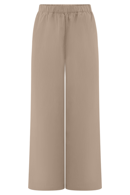 Pantalon large en coton Campbell - Sable
