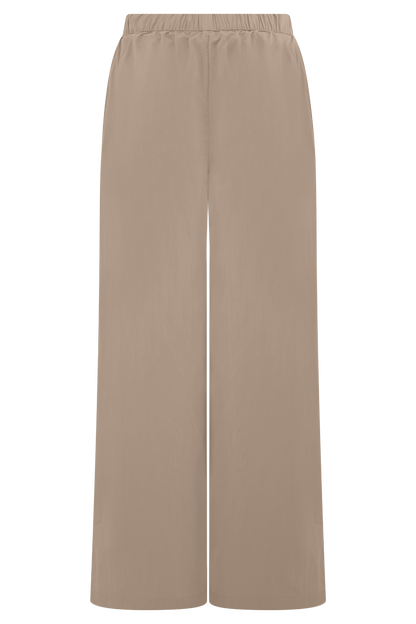 Pantalon large en coton Campbell - Sable