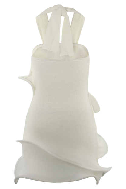Mini-robe Caprice en jersey à col montant - Blanc