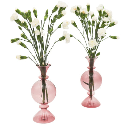 Vase boule de fleurs de cerisier rose (lot de 2)