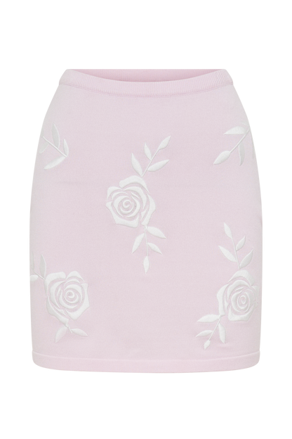 Jupe mini en tricot Tallulah Rose - Rose bonbon