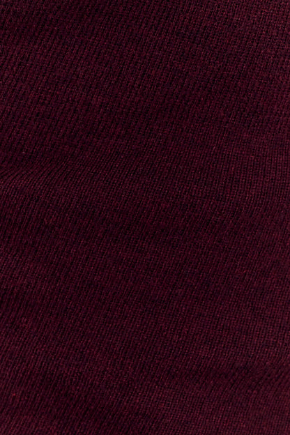Top en tricot torsadé et drapé Culver - Vin rouge
