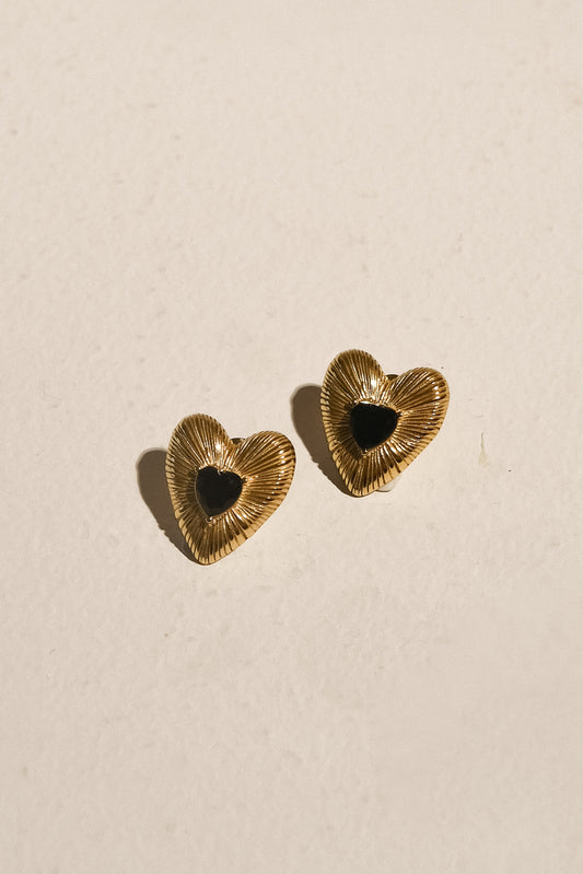 Boucles d'oreilles Amore en forme de cœur - Or