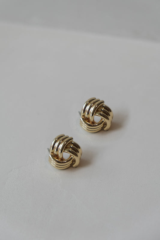 Boucles d'oreilles Rowan nouées - Or