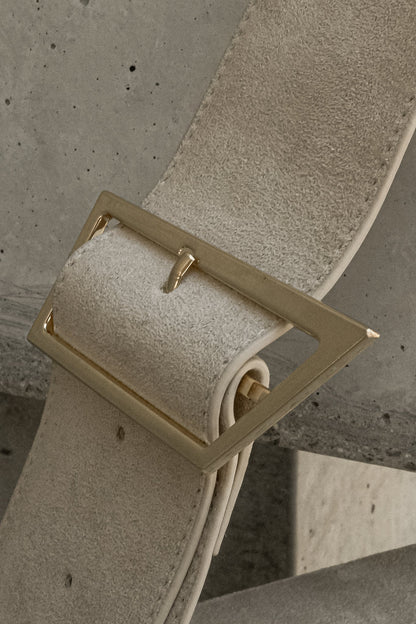 Sac à bandoulière Maria en simili daim - Pierre