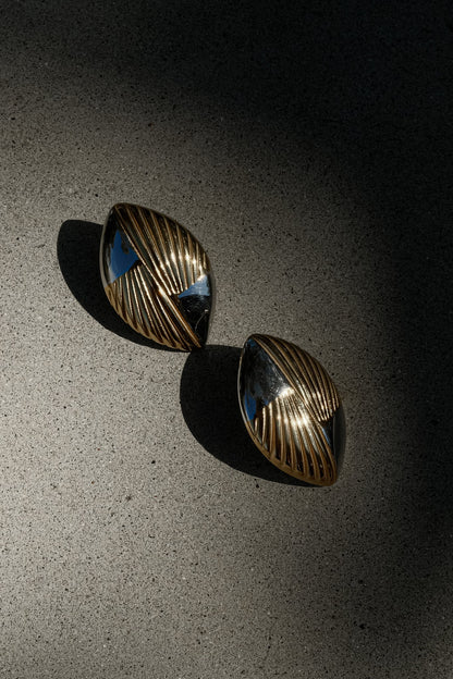 Boucles d'oreilles ovales en métal mixte Felicity - Or