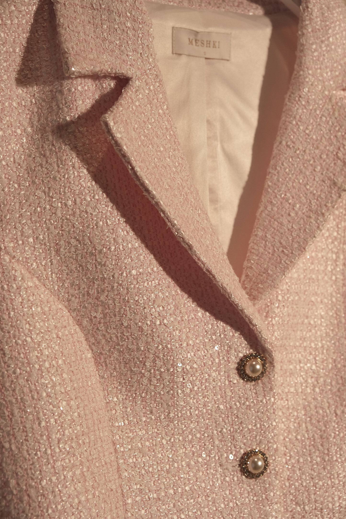 Top en tweed Mercer - Rose coton-fée