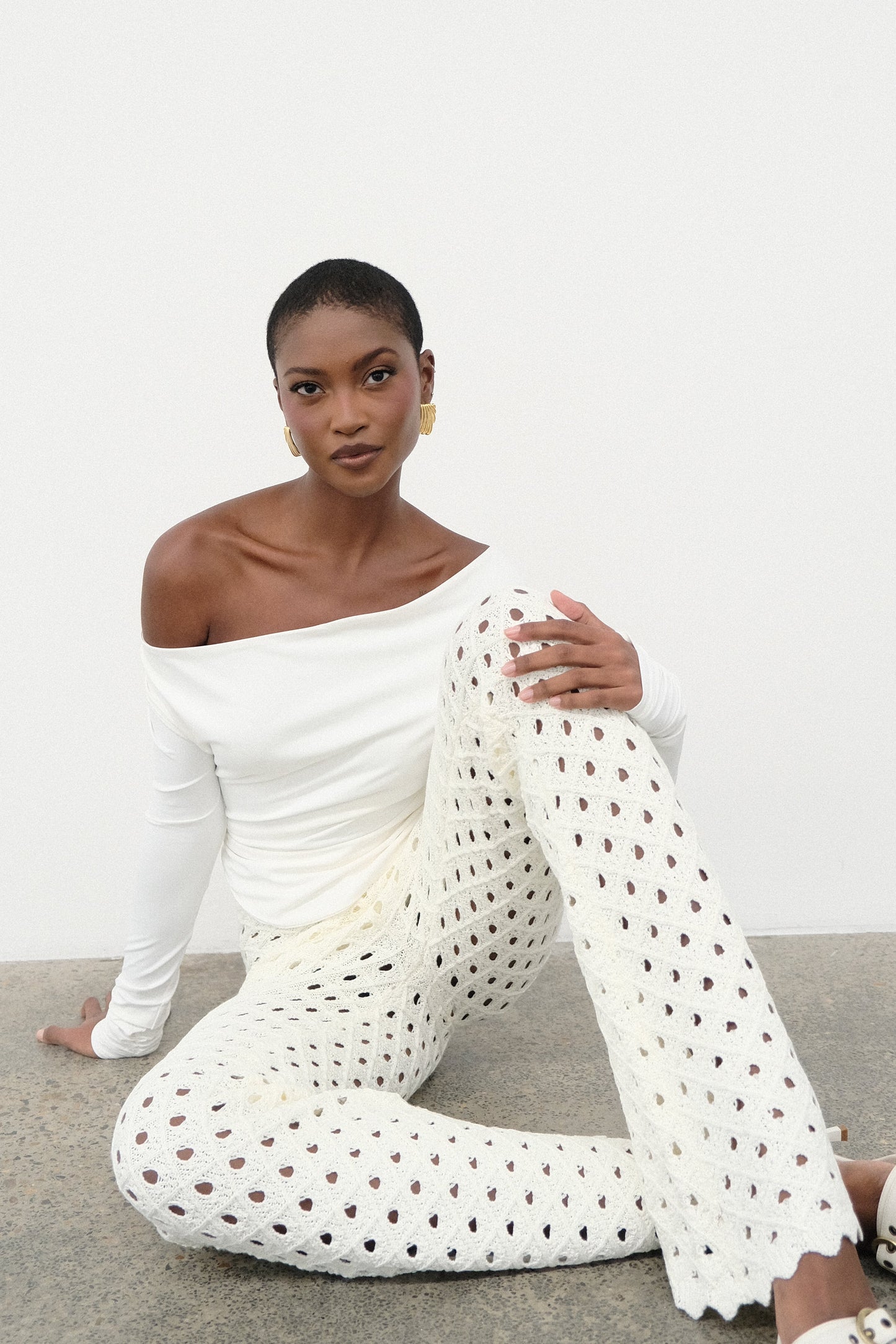 Pantalon crochet Santana - Ivoire