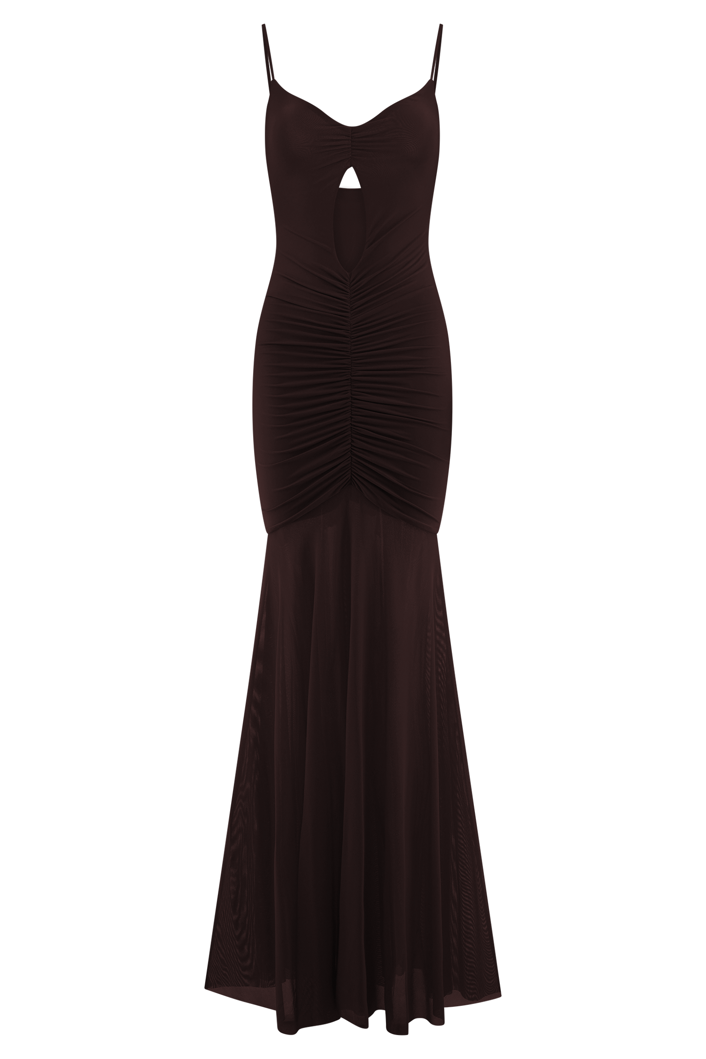 Robe Maxi Slinky et en Maille Delaney - Chocolat