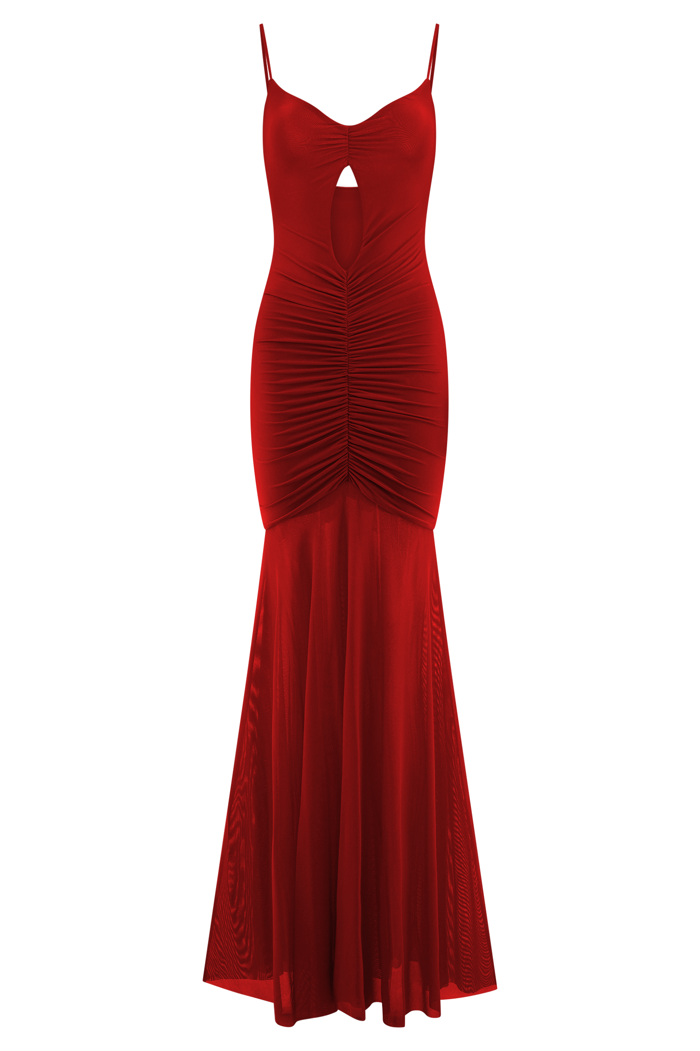 Robe Maxi Étroite et en Maille Delaney - Rouge